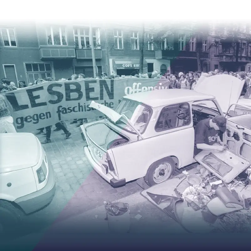 Queere Bewegung: Demonstrationszug für die Rechte queerer Menschen in Berlin, 7. Juni 1991 (R. Zöllner (picture-alliance)